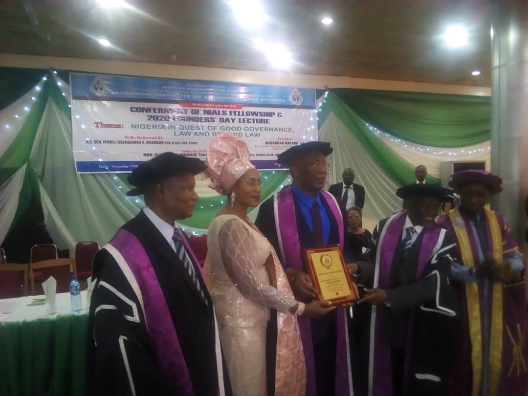 Photo: Ex-Edo Gov Osunbor bags NIALS fellowship award