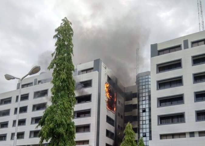 BREAKING: Treasury House in Abuja on fire