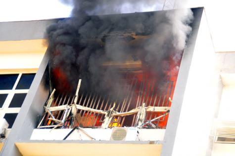 BREAKING: INEC Headquarters gutted by fire