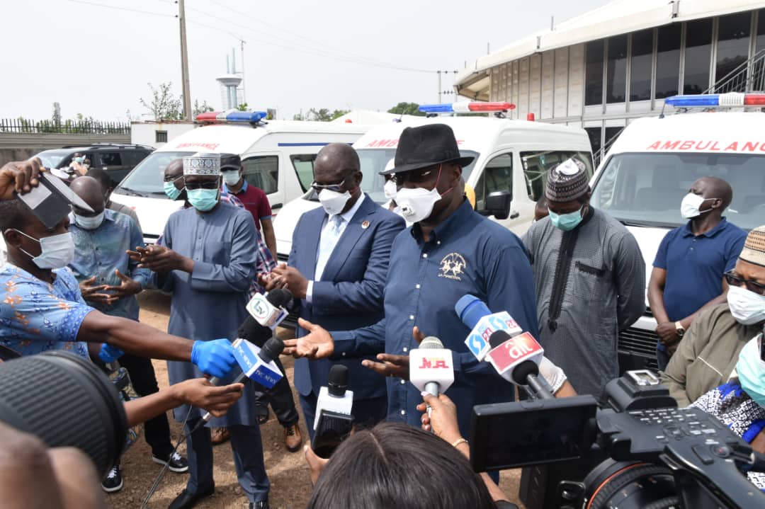 COVID-19: Petroleum Minister, Sylva Hands Over Ambulances to SGF [Photos]