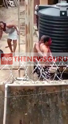 [Video] Two neighbours fight with bottles in Enugu, amidst lockdown