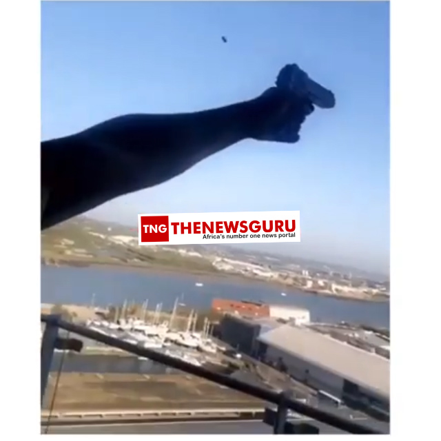 [Video]UK based Nigerian arrested for firing a gun in his residence