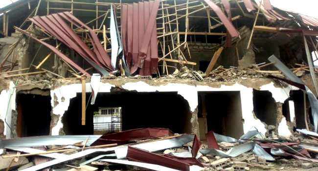 Nigerian Embassy staff quarters In Ghana Demolished