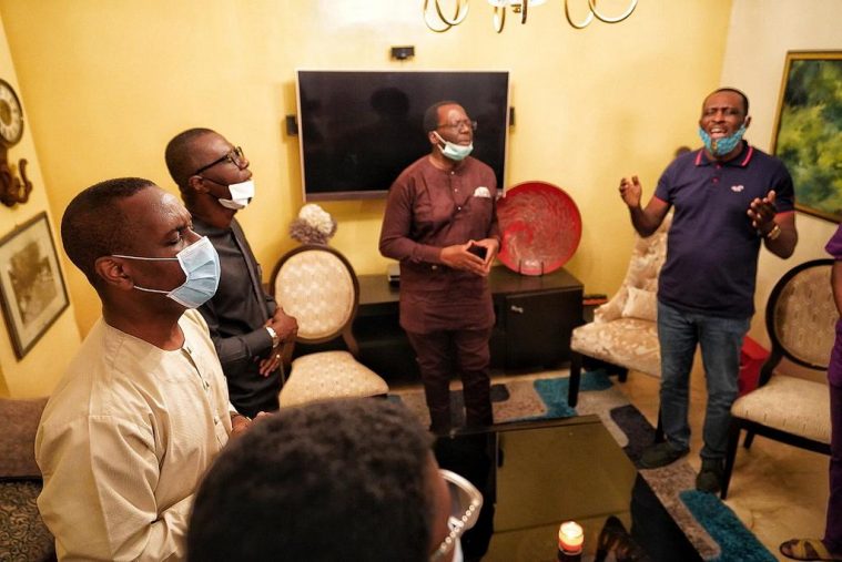 Photo: Gov Sanwo-Olu visits Pastor Ighodalo over wife’s death