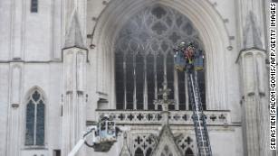 Fire breakout at Nantes Cathedral in France, authorities suspect arson