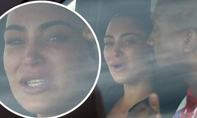 Kim Kardashian reunites with Kanye West amid tears