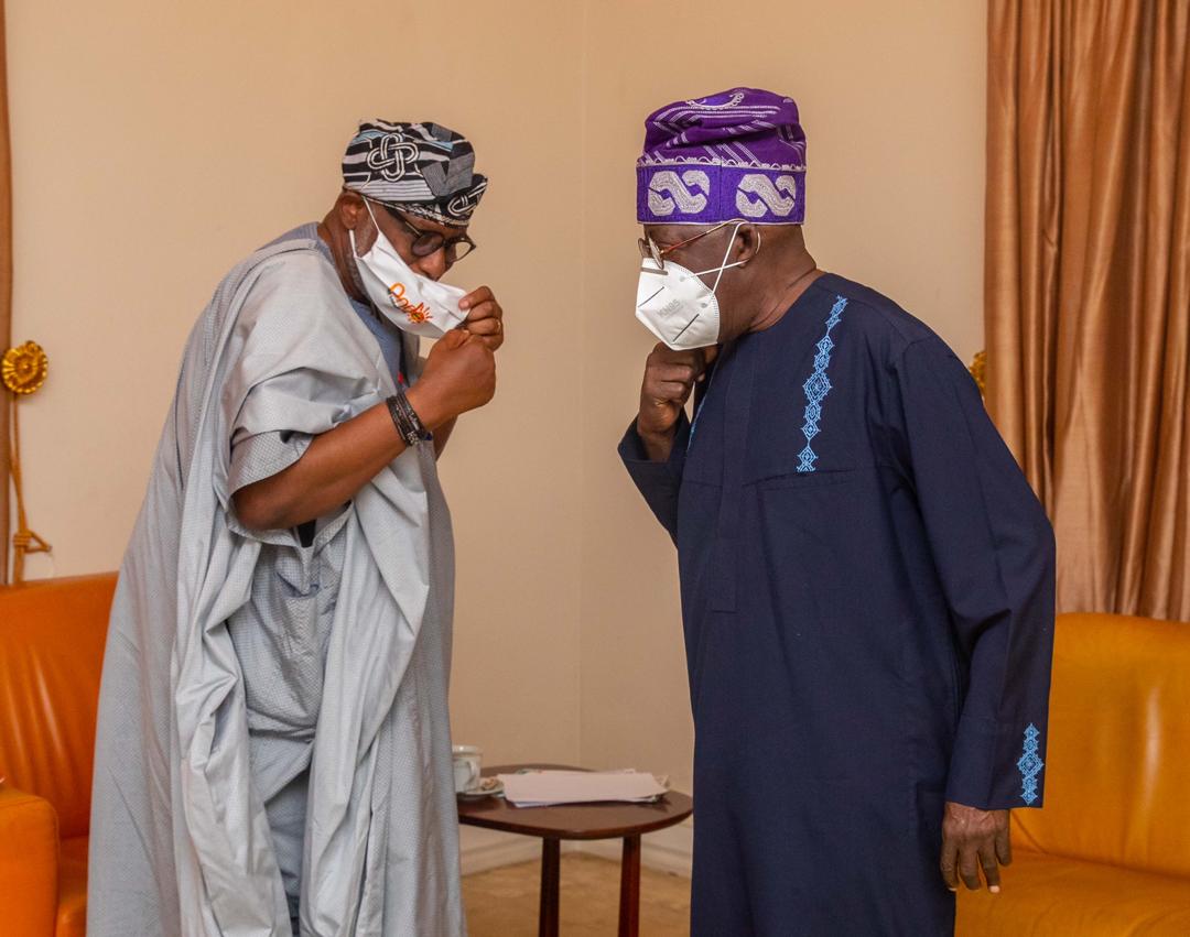 Photos: Akeredolu takes new running mate to Tinubu, Sanwo-Olu in Lagos