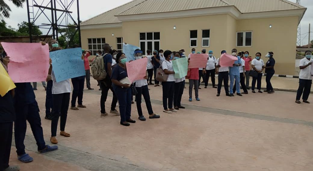 Ondo nurses protest unpaid salaries