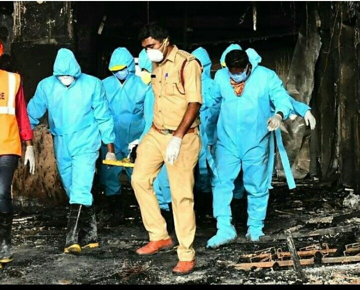 Sad! Fire razes isolation centre killing 10 COVID-19 patients