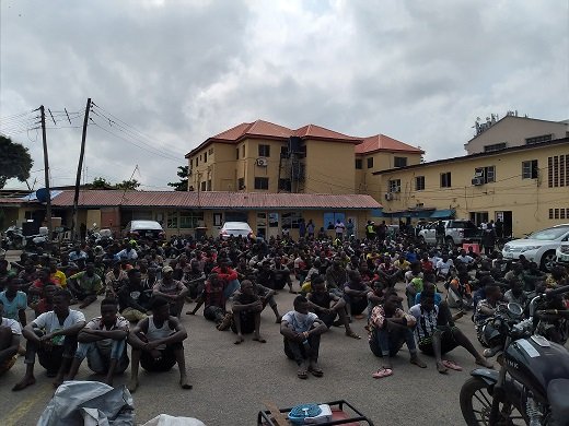 Photo: Police kill two, parade 42 robbery suspects in Lagos