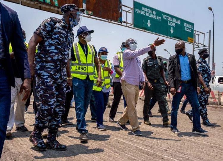 Sanwo-Olu inspects road projects, says traffic will improve in Apapa by October