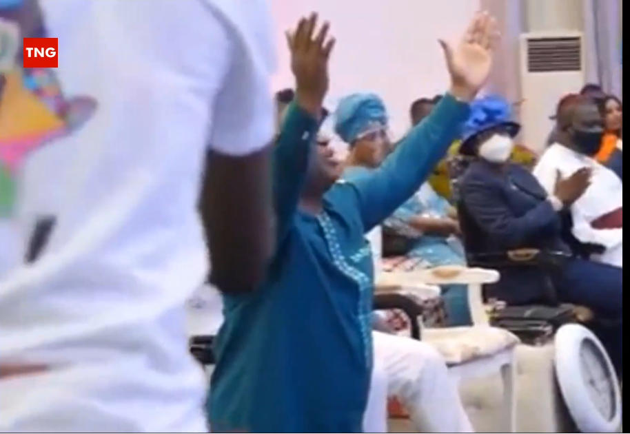 VIDEO: Femi Fani-Kayode kneels for prayers as CAN chairman prophesy he will be Nigeria’s president