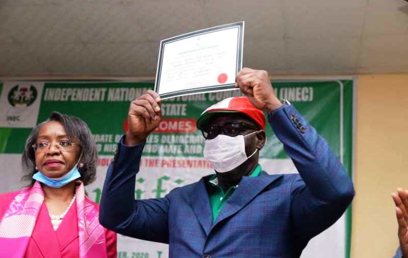 BREAKING: Jubilation in Edo as Obaseki, Shaibu receive certificates of return from INEC [PHOTOS]