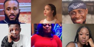 #BBNaija: Kiddwaya, Laycon, Nengi, Lucy, Vee, Trickytee up for eviction