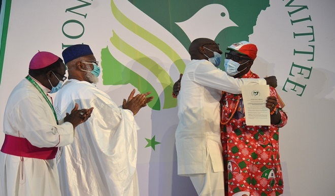 Edo poll: Again, Obaseki, Ize-Iyamu meet one-on-one, embrace warmly [Photo]