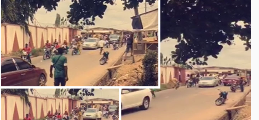Panic as thugs storm Ibadan senator’s residence, cart away 300 motorcycles[VIDEO]