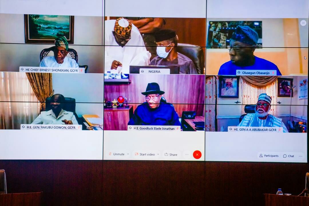 #EndSARS protest: Buhari consults with Nigeria’s former presidents