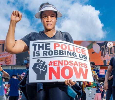 Omotola Jalade deletes, apologises over insensitive #EndSARS tweet