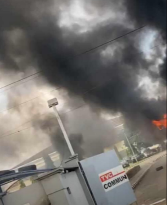 BREAKING: Irate mob attack TVC, set station ablaze[VIDEO]