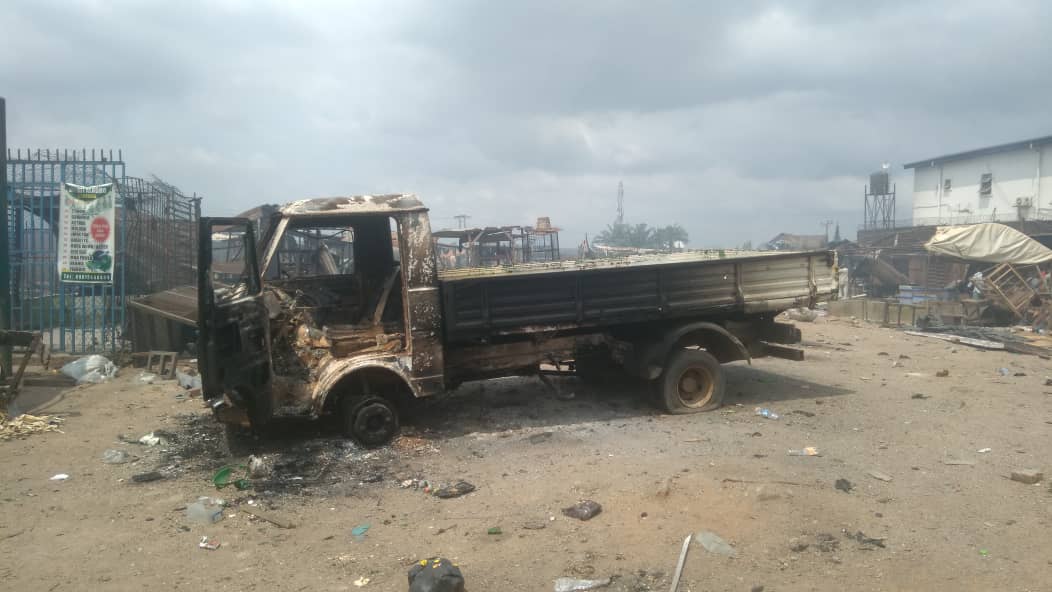 [GRAPHIC PHOTOS] Burnt corpses, vehicles, other properties liter Lagos community after bloody tribal clash