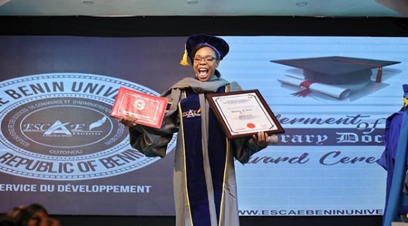 I have had to overcome negative perceptions to see this day- Kaffy jubilates as she bags honorary doctorate degree