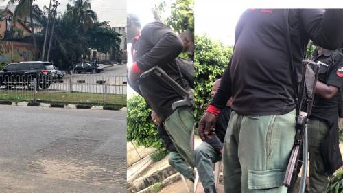 Armed policemen obstruct road leading to African Shrine Over Planned #EndSARS Meeting