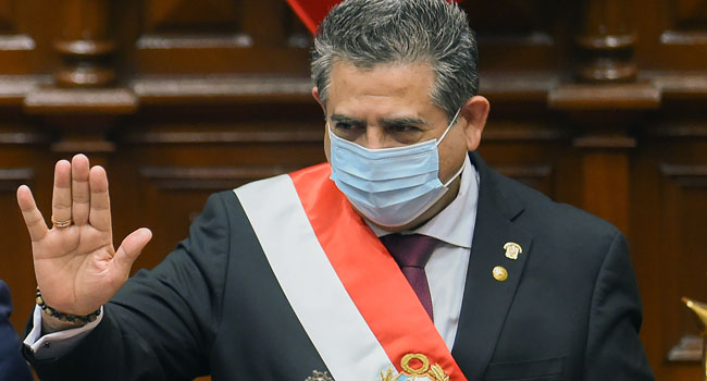 BREAKING: Peru’s president, Merino resigns after 6 days in office