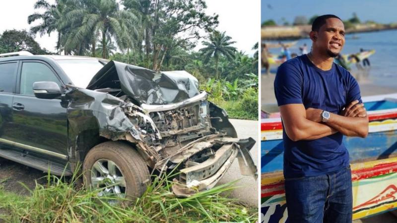 Samuel Eto’o survives ghastly car crash in Cameroon