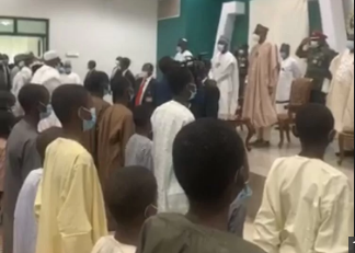 Forget what happened, study well, be responsible, Buhari Comforts Kankara Schoolboys