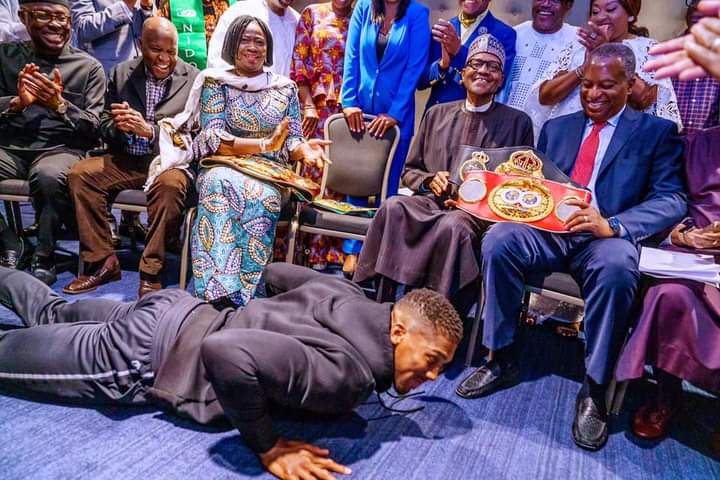 Buhari supports AJ vs Fury fight after Joshua’s victory over Pulev