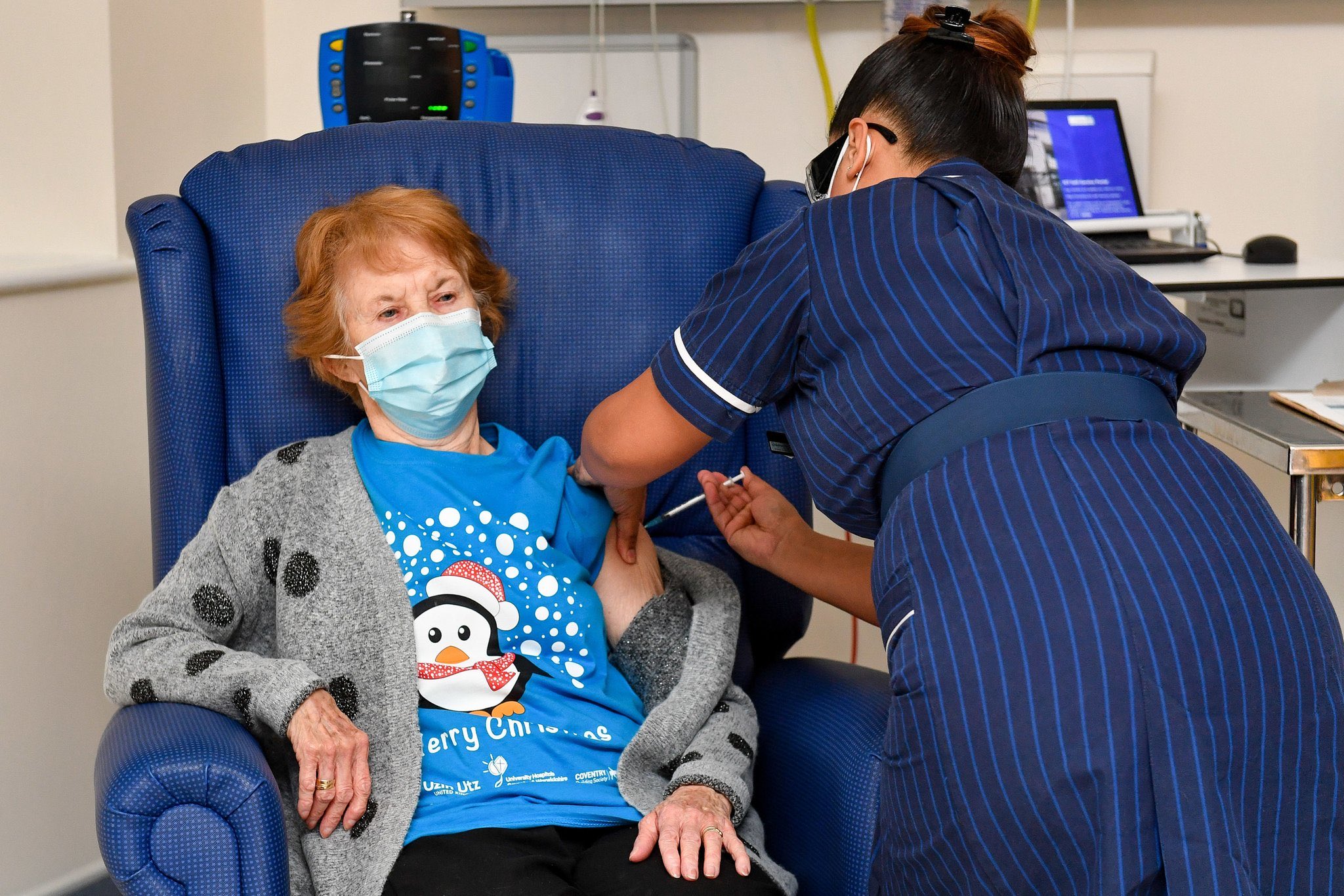 British grandma first in world to get Pfizer vaccine outside trial