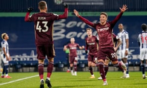 Farcical own goal sets Leeds on a thumping 5-0 win at West Brom