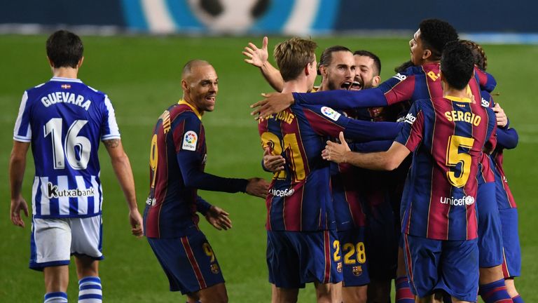 Barca prove too strong for upstarts Real Sociedad