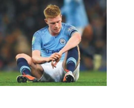 Manchester City’s de Bruyne out for six weeks