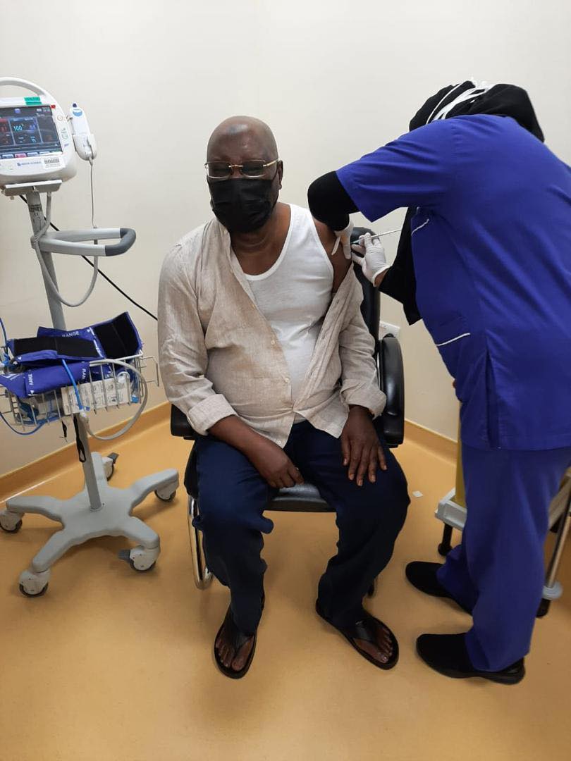 JUST IN: Atiku receives second dose of COVID-19 Vaccine in Dubai [Photos]
