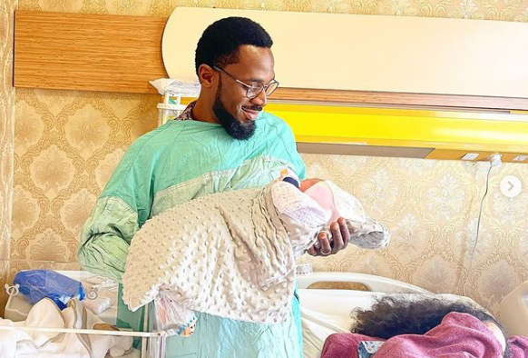 Photos: D’Banj, wife welcome Baby Girl