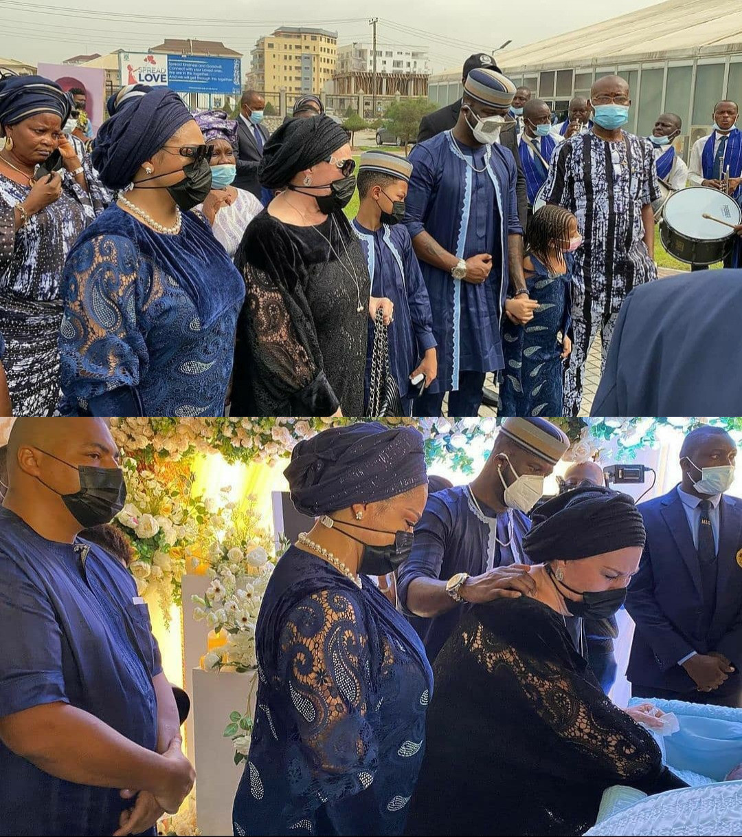 Tears as Peter Okoye’s father-in-law is buried[PHOTOS]