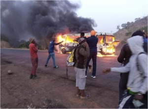 Wikki Tourists FC bus burnt to ashes in auto crash