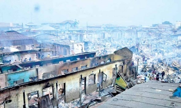 Fire razes Sabo market in Oyo, destroys goods worth millions