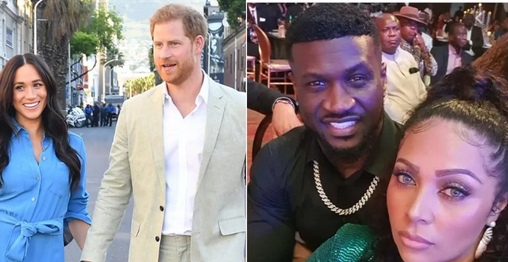 ‘Peter Okoye did more than Harry to protect his wife’-Nigerians liken Prince Harry, Peter Okoye’s marriages