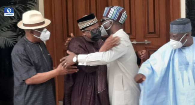 AK-47 Controversy: Peace at last as Ortom, Bala Mohammed reconcile, embrace [Photo]