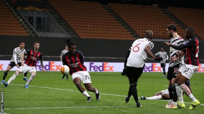 Europa: Paul Pogba sends Man Utd into last eight