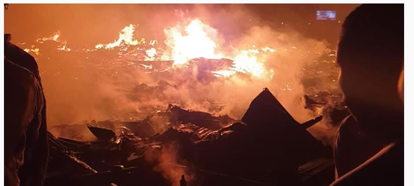 Fire demolishes scores of shanties in Ebute Meta, Lagos