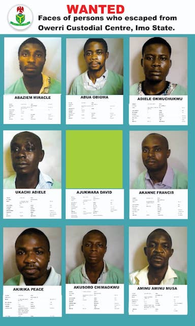 Jail break: See names, photos of escapees from Owerri prison
