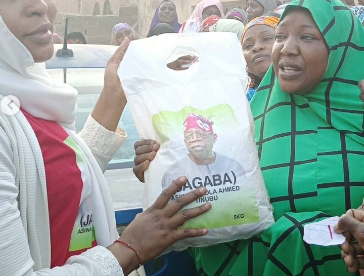 Viral video: Tinubu denies distributing rice ahead of 2023 election