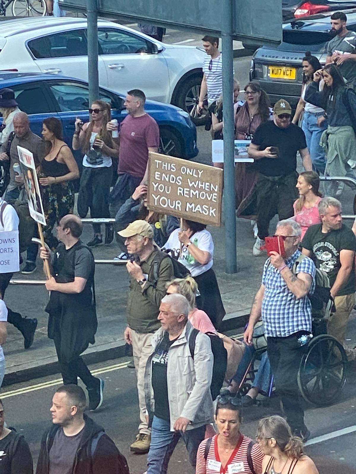 Photos: London erupts in protest over mass vaccination rollout, continuous use of face mask