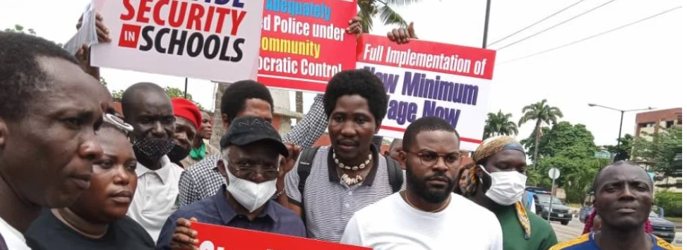 Insecurity: Falana, Falz, others protest in Lagos