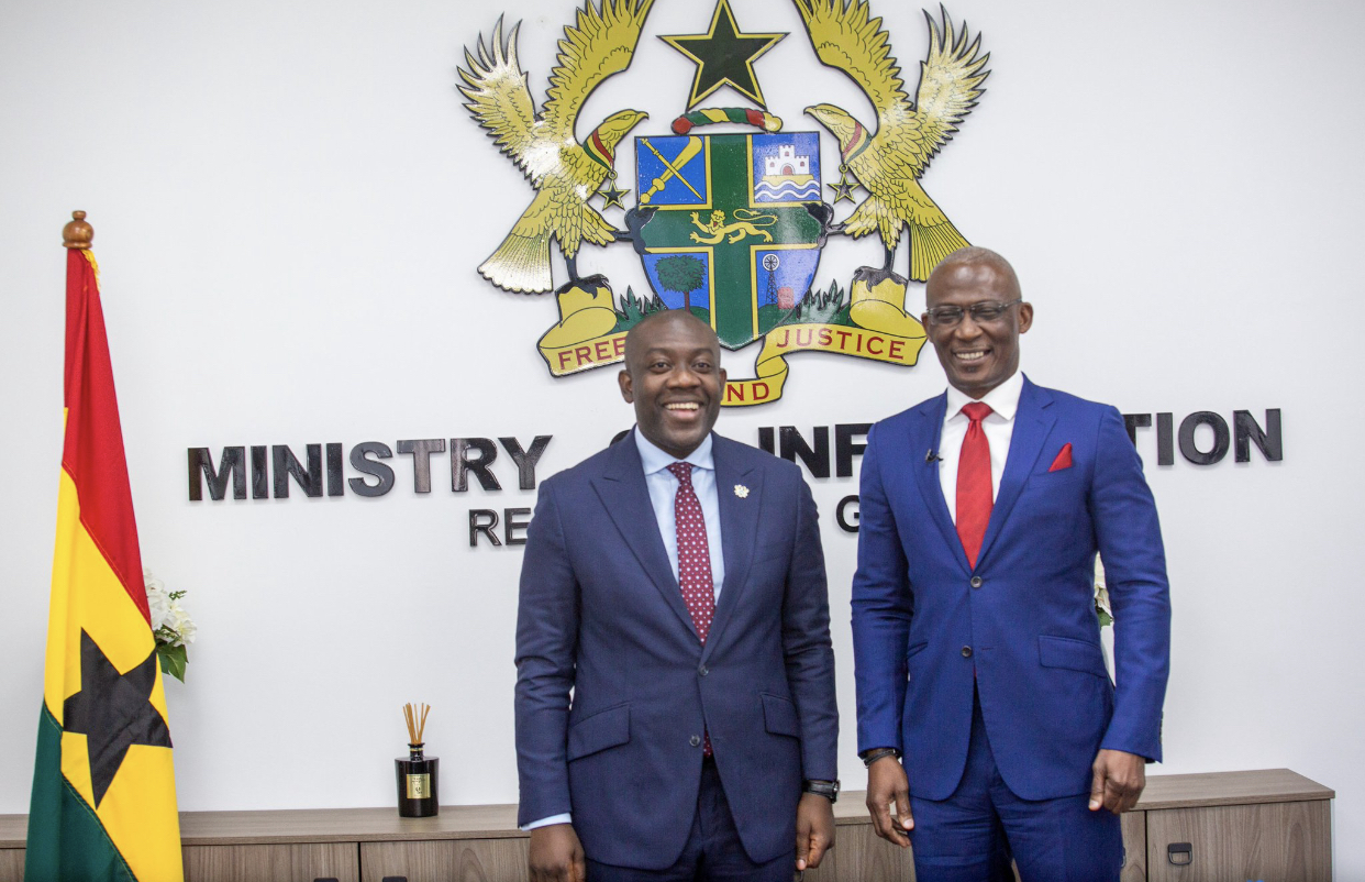 [Photos]: Ignite Media Group MD, Akintemi visits Ghana’s information minister, opens partnership talks