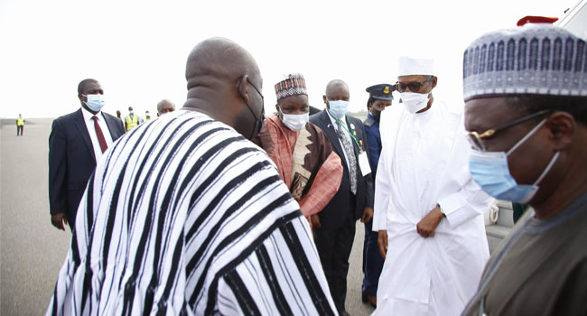 Buhari joins other African leaders for ECOWAS summit in Ghana