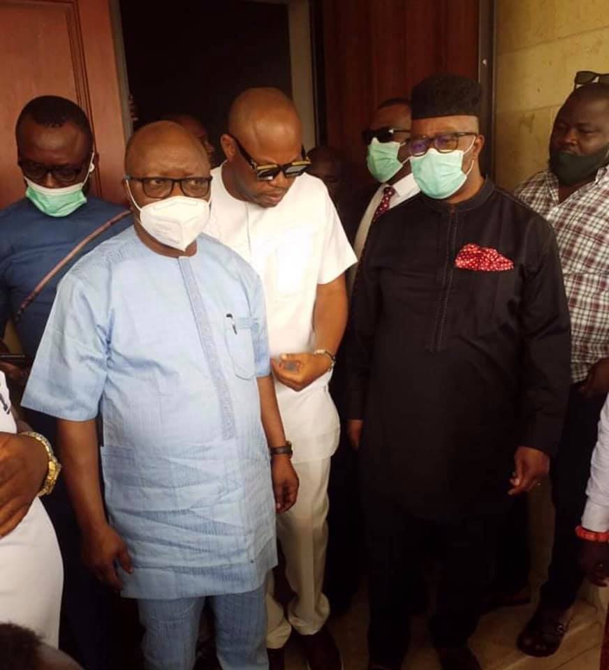 NDDC board: Akpabio meets ex-governor Uduaghan in Delta [Photos]